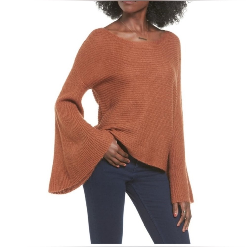 Burnt Orange BP Sweater with Flared Sleeves - Picture 1 of 7